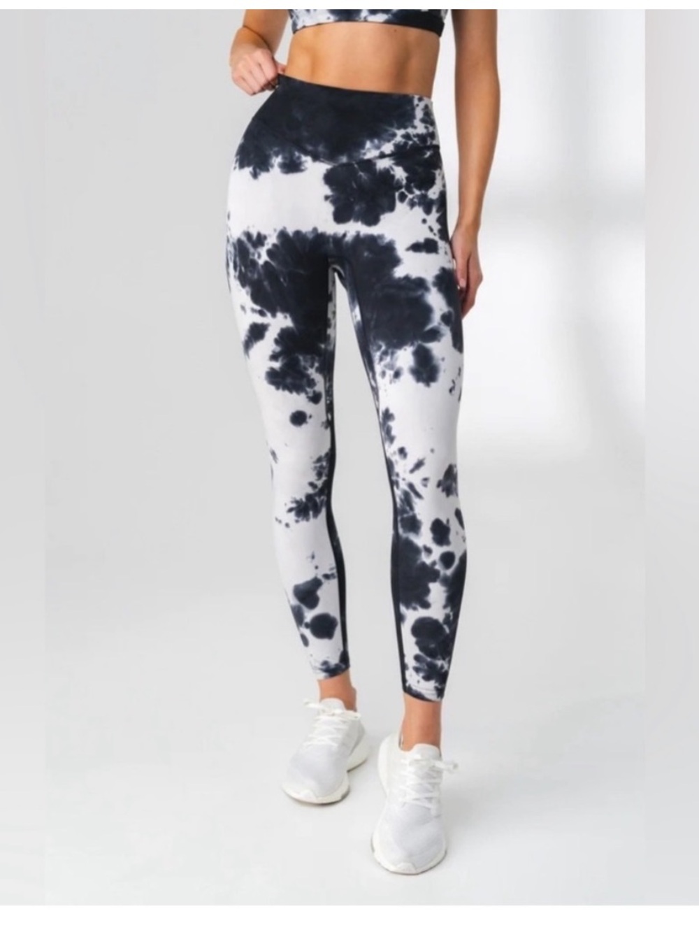 Balance Athletica Black & White Tie-Dye Leggings